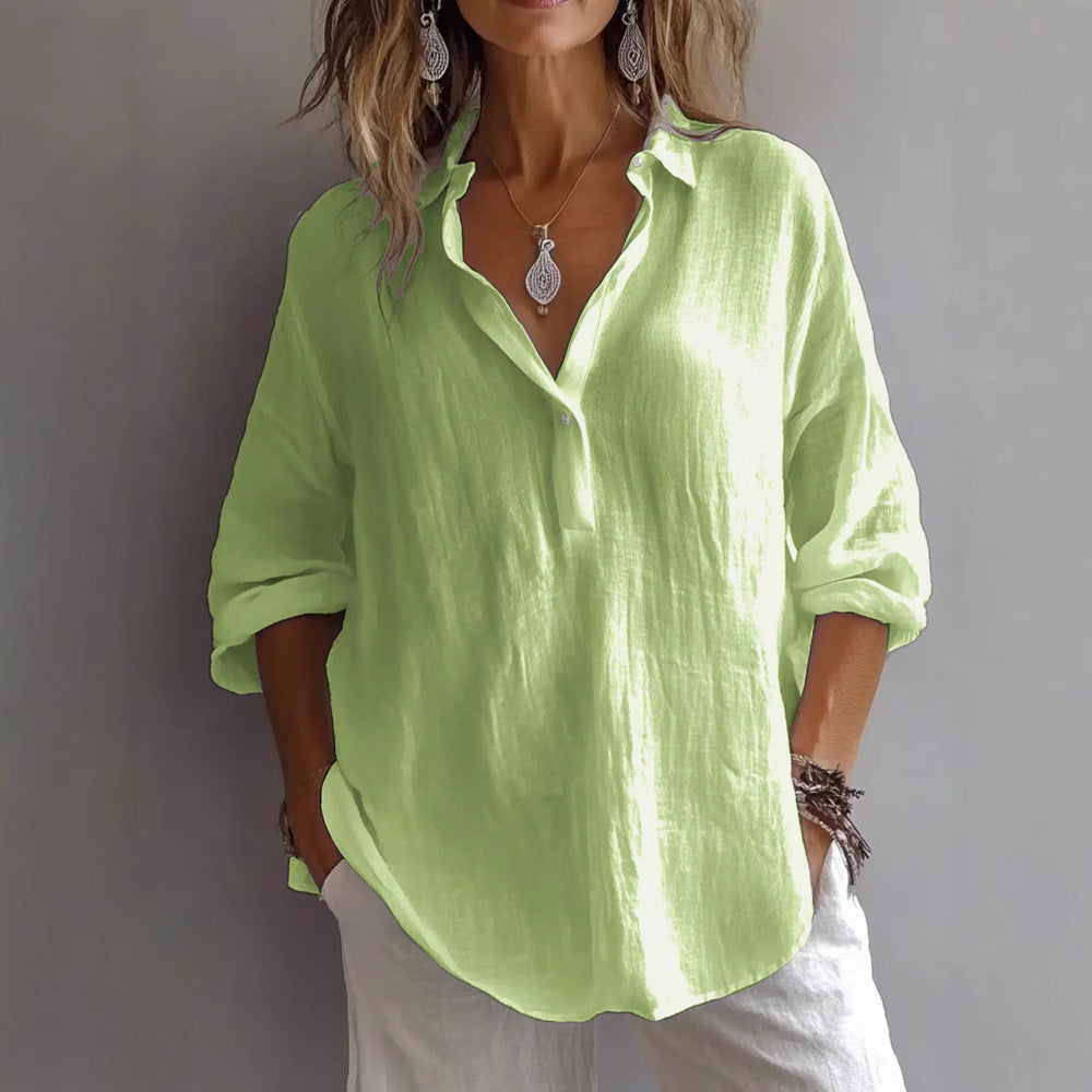 Annika Lightweight Linen Top