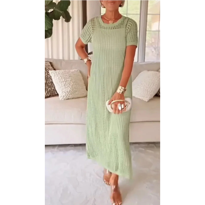 Bethany™ Cut-Out Long Maxi Dress + Free Inner Dress – Effortless Layers, Stylish Comfort