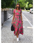 Amelia | Midi Dress with Floral Wrap Design