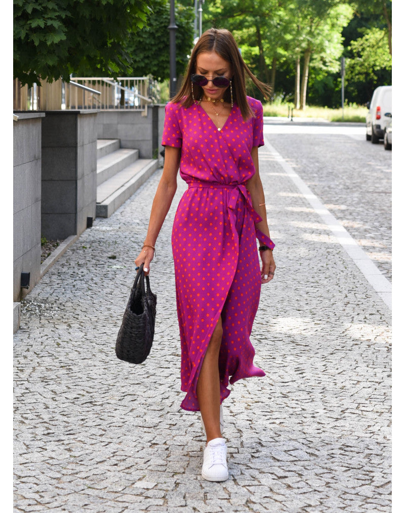 Amelia | Midi Dress with Floral Wrap Design