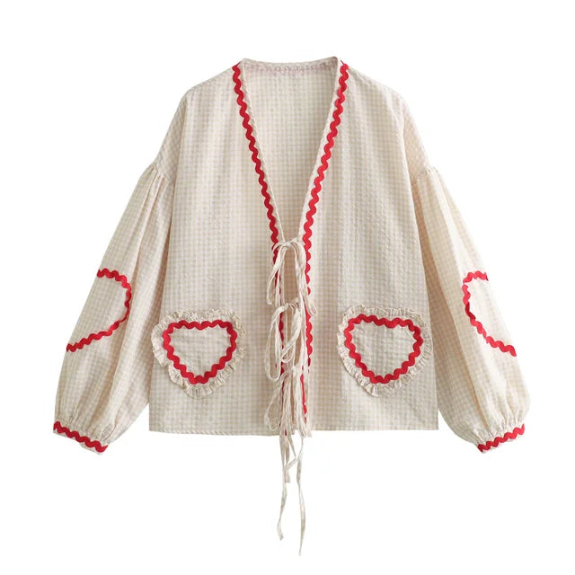 GRACIE Heart Print Blouse