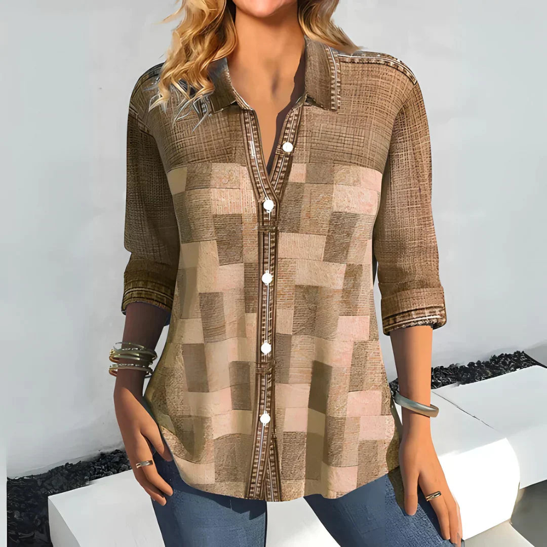 Hazel Vintage Checkered Top