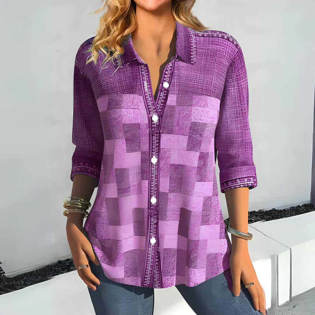 Hazel Vintage Checkered Top