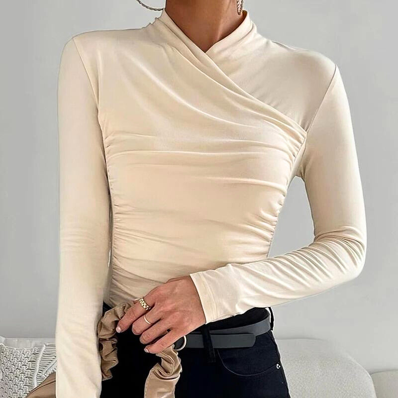 Timeless Cross-Neck Blouse
