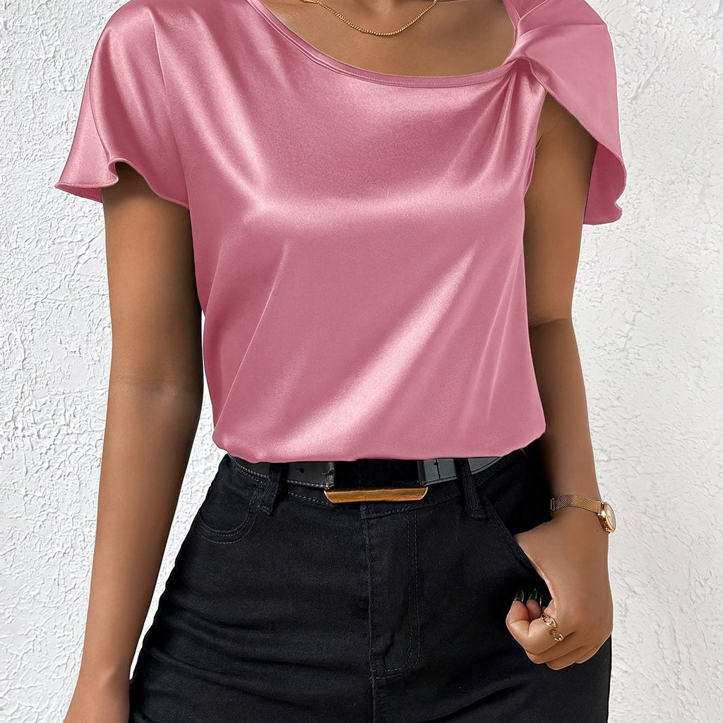 Loretta Stylish Top Featuring Distinctive Shoulder Design