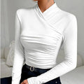 Timeless Cross-Neck Blouse