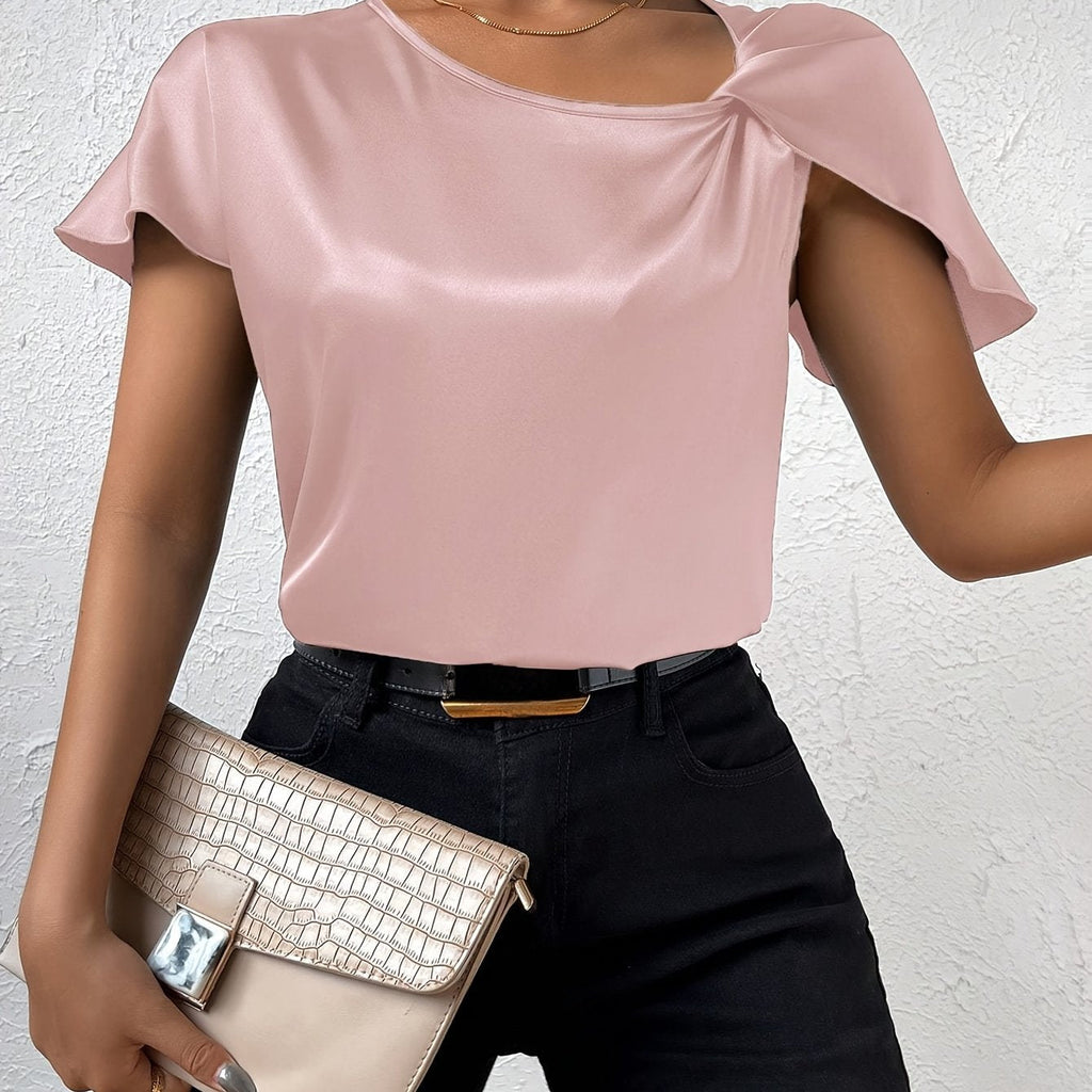 Loretta Stylish Top Featuring Distinctive Shoulder Design