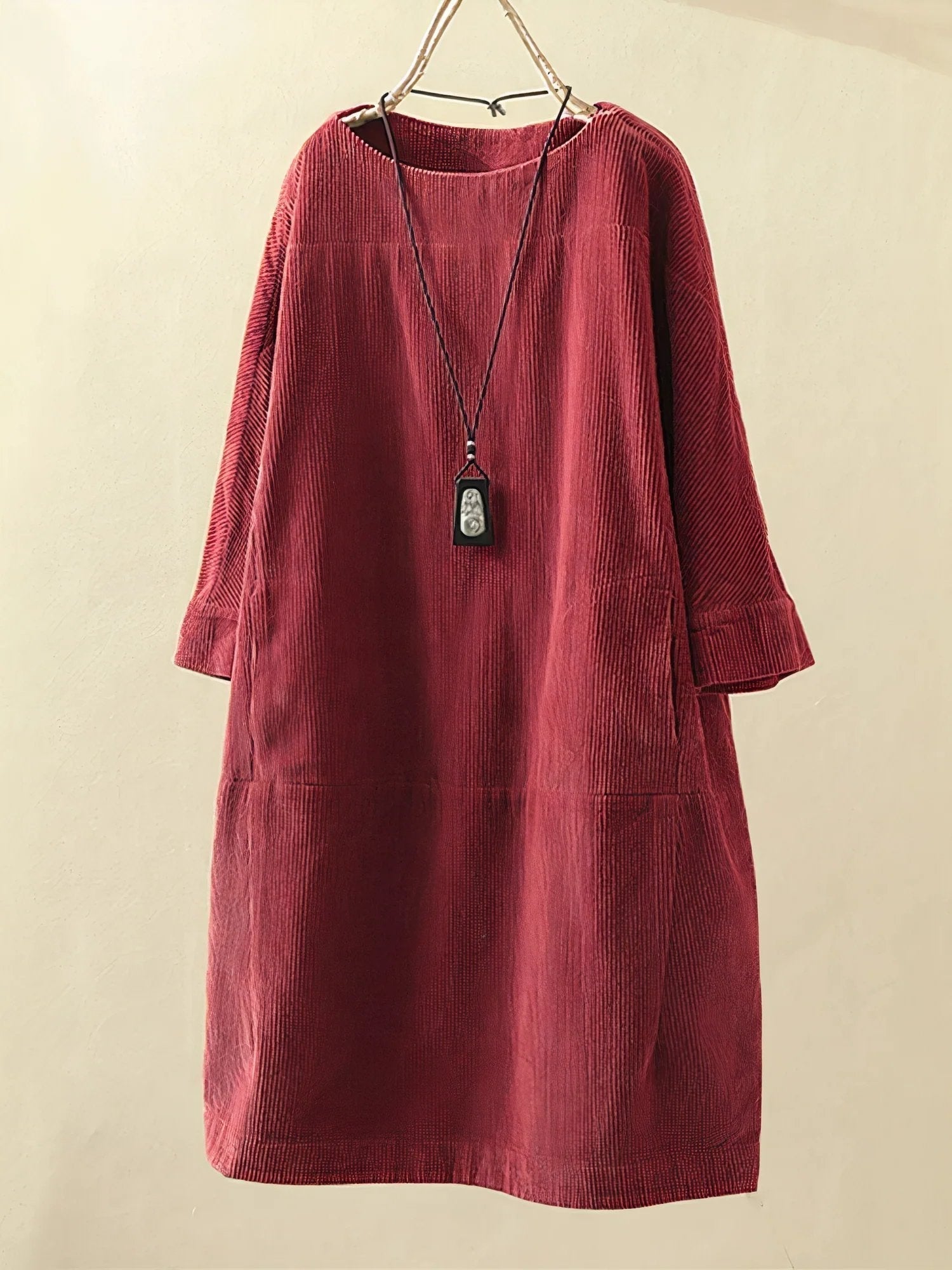 Lyla Corduroy Tunic Dress – Effortless Style with a Vintage Touch