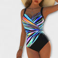 Fashionable high stretch swimsuit with crossed front detail