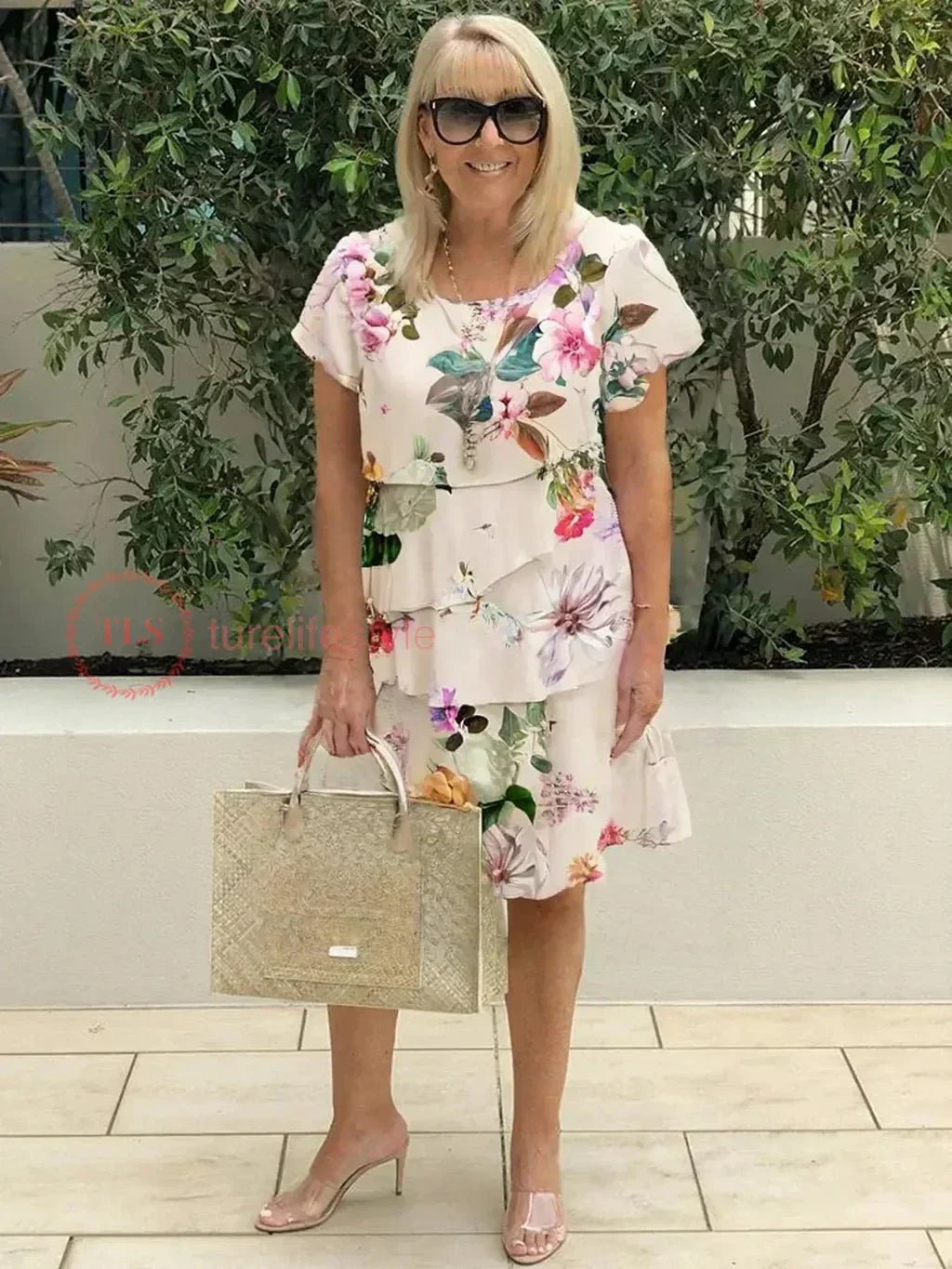 Ashley | Floral Ruffle Dress