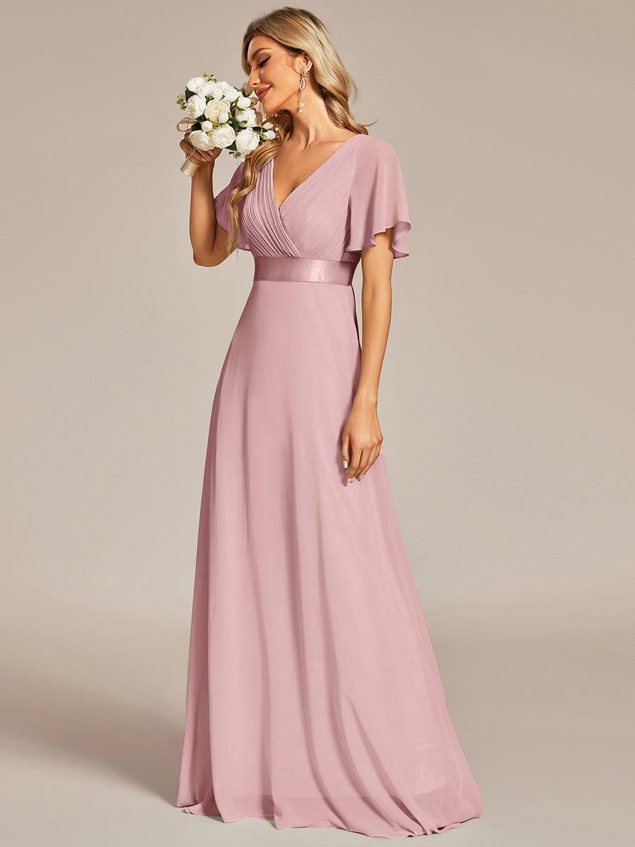 Monique | Elegant Long Bridesmaid Dress with Empire Waist