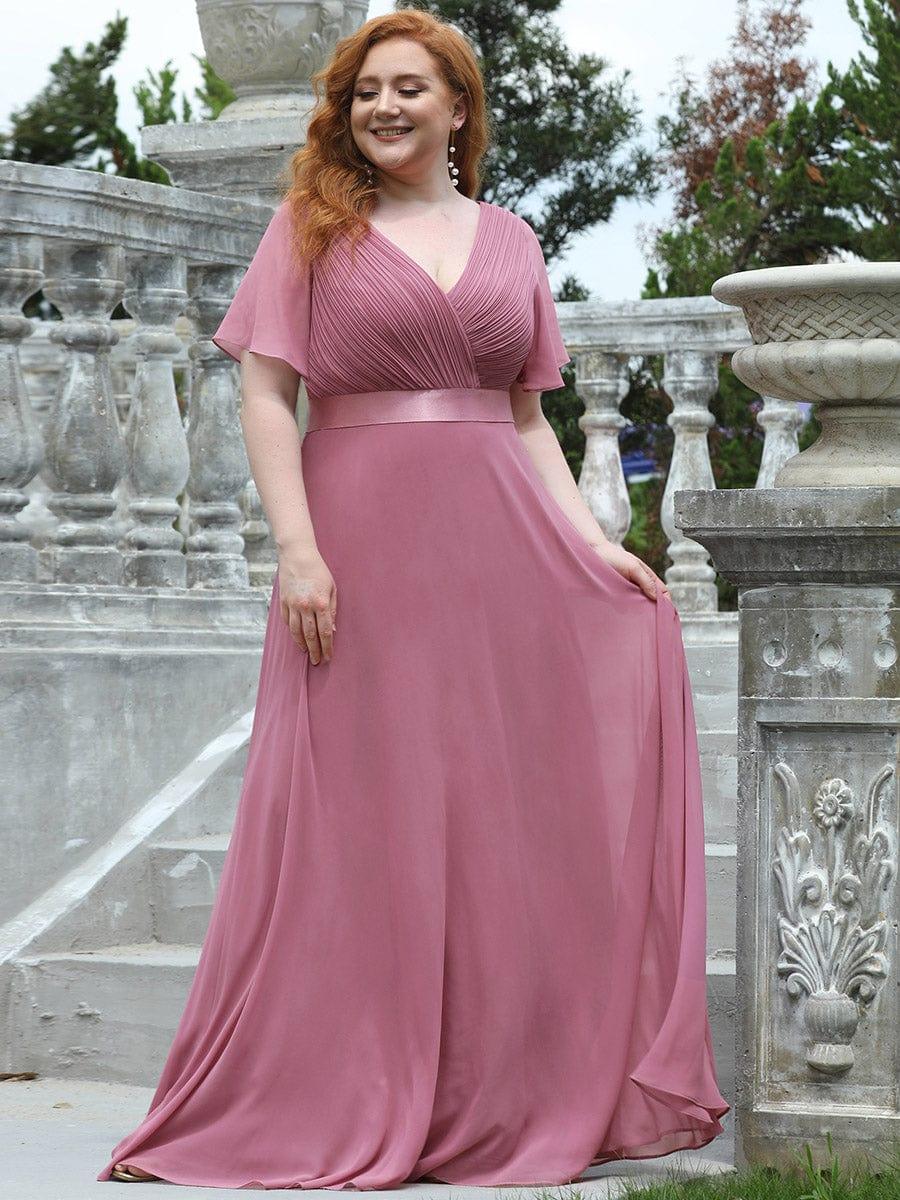 Monique | Elegant Long Bridesmaid Dress with Empire Waist