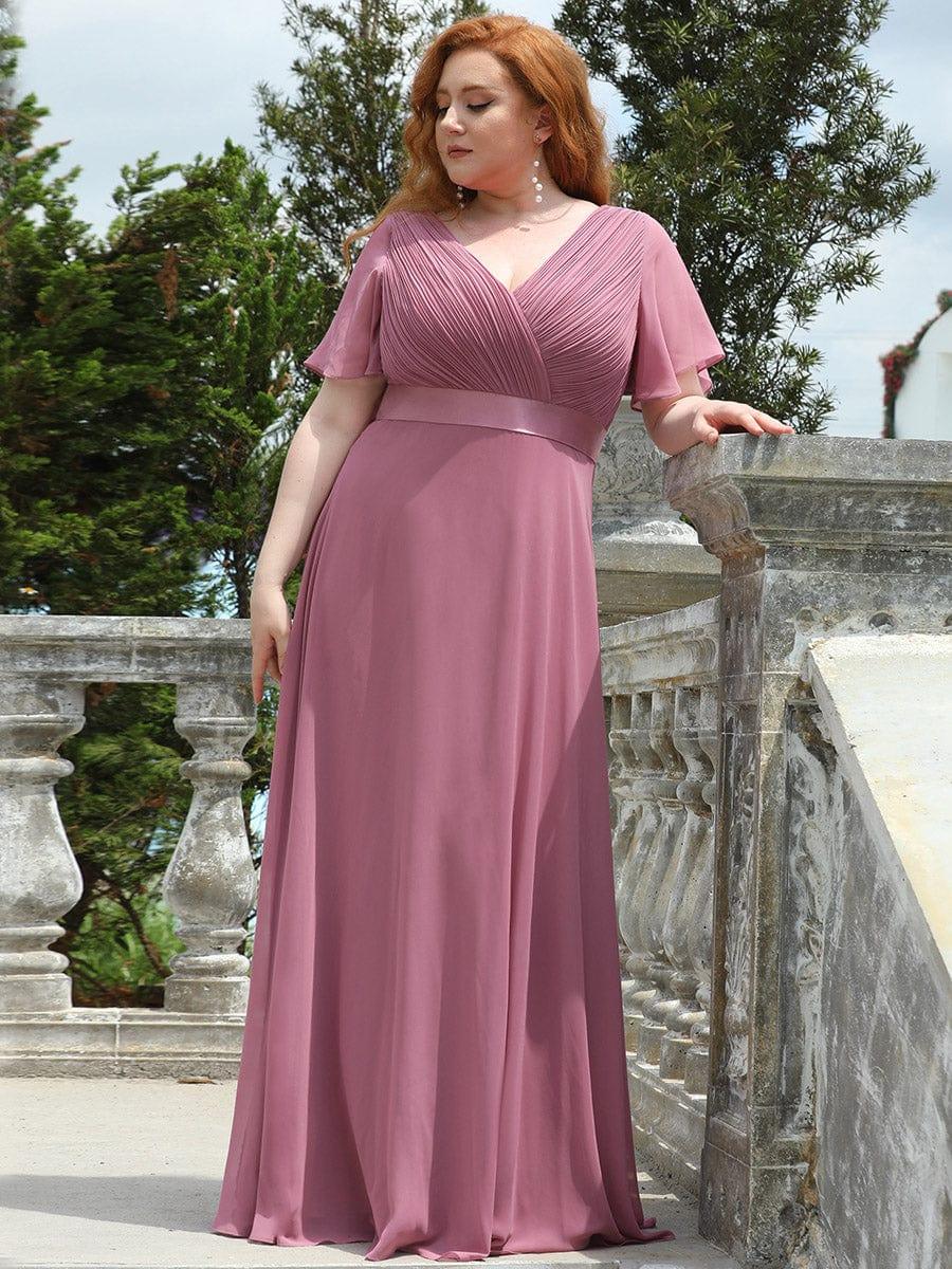 Monique | Elegant Long Bridesmaid Dress with Empire Waist