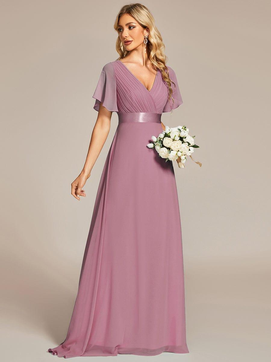 Monique | Elegant Long Bridesmaid Dress with Empire Waist