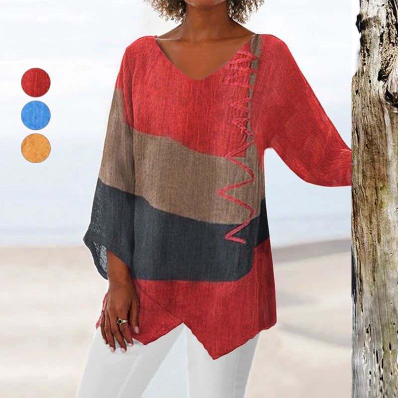 Leviana | Artistic V-Neck Tunic – Creative, Airy & Elegant